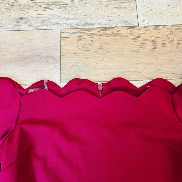 Dark Red Mini Dress Medium Off Shoulder Bell Sleeve Renaissance Prom Gothic - Picture 15 of 16